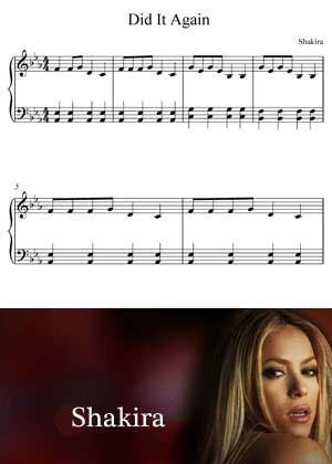 Do It Again By Shakira with sheet music in PDF