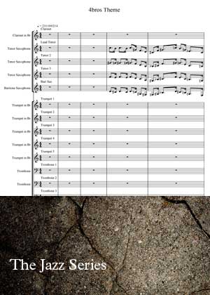 ID18010_4_Bros_Theme By The Jazz Series with sheet music in PDF score in songnes.com