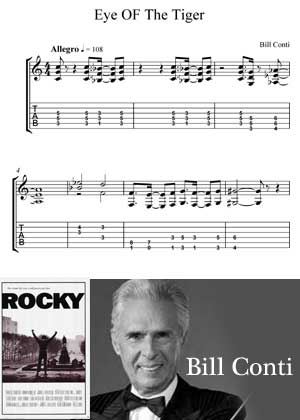 Eye Of The Tiger By Bill Conti with sheet music in PDF and video tutorial