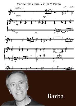 Variaciones Para Violin Y Piano By Victor M Barba
