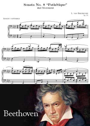 Sonata No 8 Pathetique 2nd mov By Ludwig Van Beethoven
