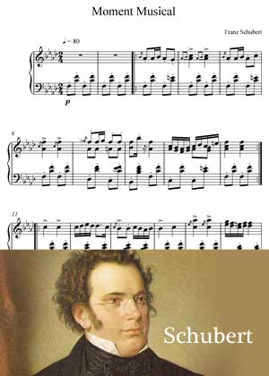 Momento Musical By Franz Schubert With Sheet Music PDF By Victor M. Barba