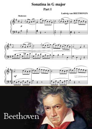 Sonatina In G Major By Beethoven with sheet music in PDF and video tutorial