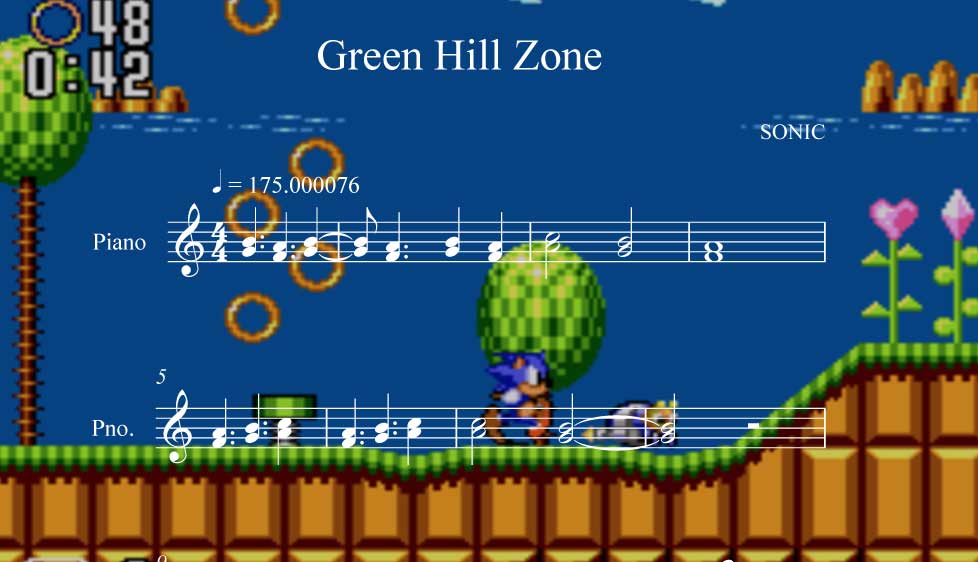 Sonic The Hedgehog - Green Hill Zone (Sheet Music), PDF, Home Video Game  Consoles