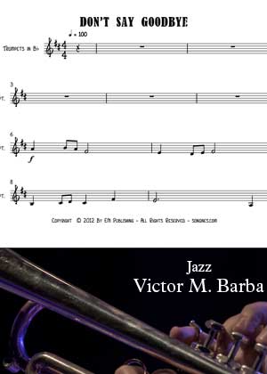 ID64061_Dont_Say_Goodbye_Trumpet By Victor M. Barba with sheet music in PDF score in songnes.com
