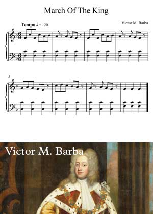 March Of The King By Victor M. Barba with sheet music in PDF and video tutorial