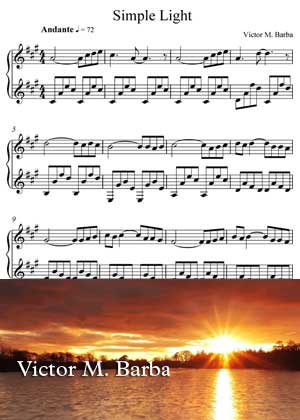 Simple Light Sheet music in PDF By Victor M. Barba