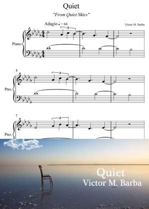 ID71111_Quiet By Victor M. Barba with sheet music in PDF score and a video tutorial in songnes.com
