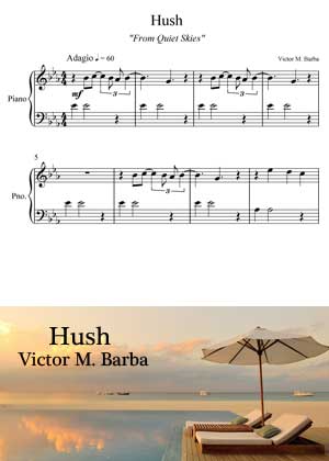 ID71112_Hush By Victor M. Barba with sheet music in PDF score and a video tutorial in songnes.com
