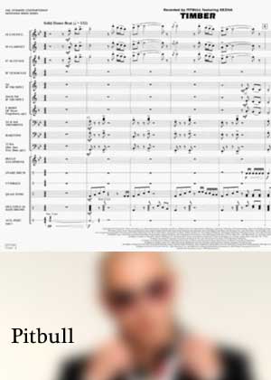 Timber By pitbull with sheet music in PDF