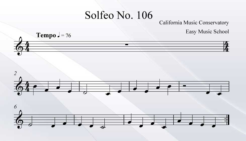 Solfeo No. 106