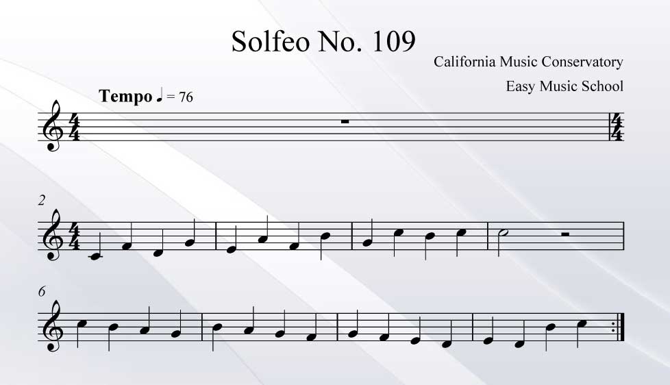 Solfeo No. 109