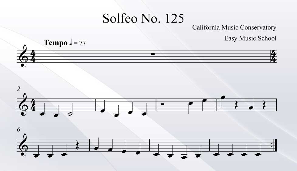 Solfeo No. 125