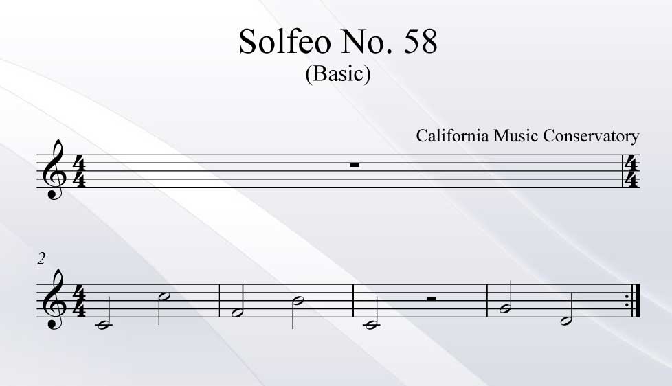 Solfeo No. 58
