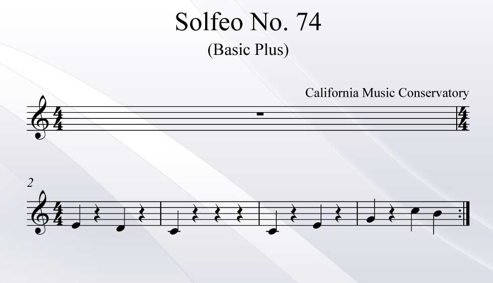 Solfeo No. 74